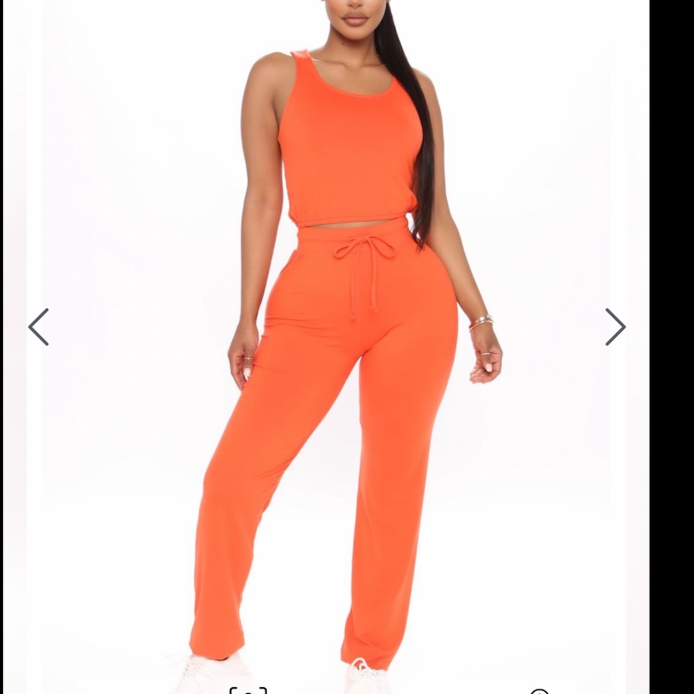Orange soft Jogger Set - Orange